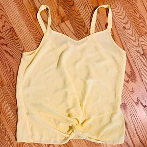 Canary Yellow Knot Tank Top